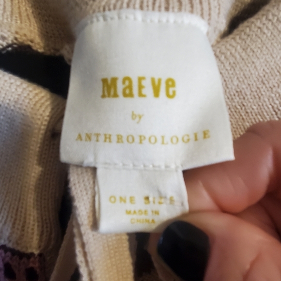 MAEVE BY ANTHROPOLOGIE. ONE SIZE BROWN STRIPE BEACH WRAP SKIRT. Nwt - Picture 4 of 7